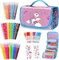49 Pcs Fruit Scented Washable Markers Sets with Unicorn Pencil Case
